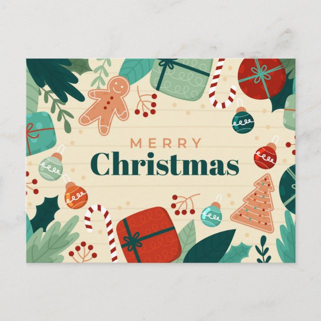 Cute Christmas Postcard (Front)