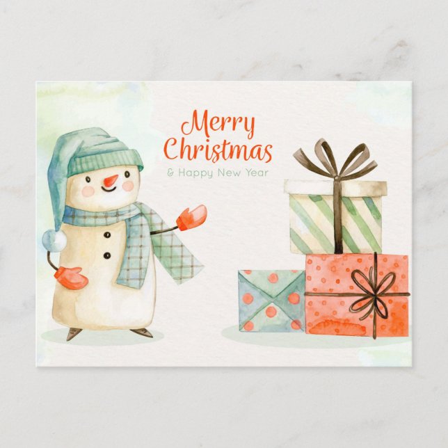 Cute Christmas Postcard (Front)