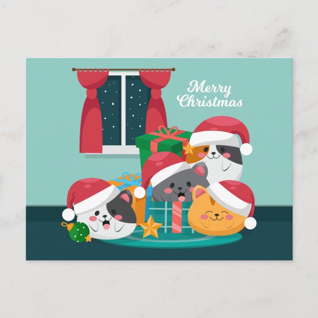 Cute Christmas Postcard (Front)