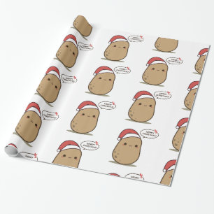 Cute Christmas Potato Wrapping Paper