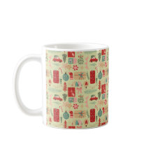 Cute Christmas Preppy Pink Mint Green Illustration