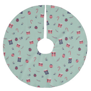 Cute Christmas Presents Ornaments Pattern Brushed Polyester Tree Skirt