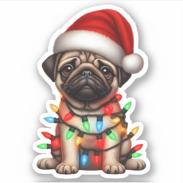 Cute Christmas Pug  (Front)