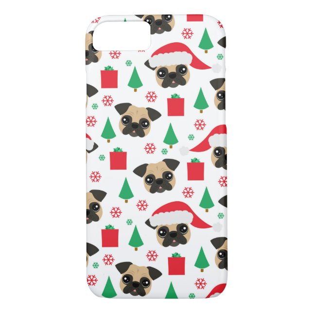 Cute Christmas Pug Case-Mate iPhone Case (Back)