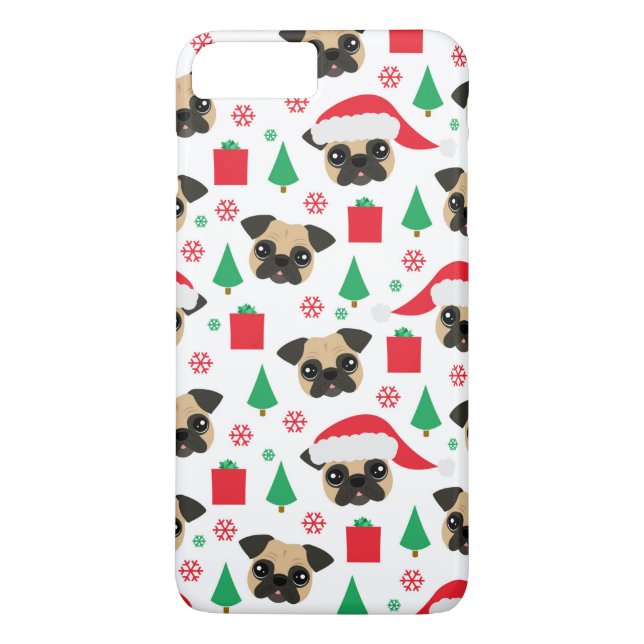Cute Christmas Pug Case-Mate iPhone Case (Back)