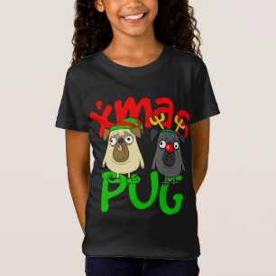 Cute Christmas Pugs Owner Pug Lover Xmas Dog Dad D T-Shirt