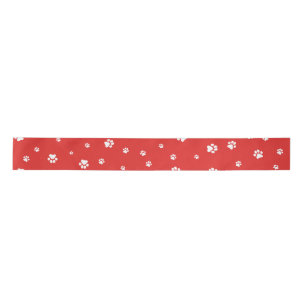 Cute Christmas Puppies Christmas Dog Pattern Satin Ribbon