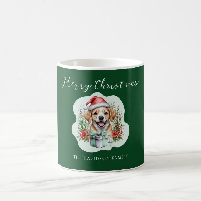 Cute Christmas Puppy  Coffee Mug (Center)