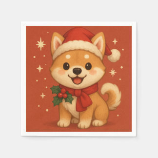 Cute Christmas puppy Napkin