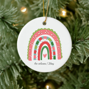 Cute Christmas Rainbow Ceramic Tree Decoration