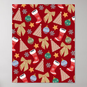 Cute Christmas Red Poster