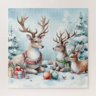Cute Christmas Reindeer Jigsaw Puzzle