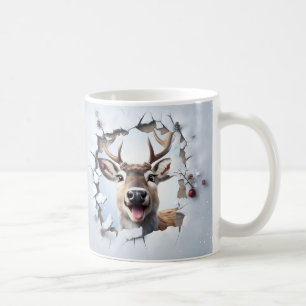 Cute Christmas Reindeer Mug   Cozy Winter Mug 