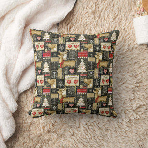 Cute Christmas reindeer pattern Cushion