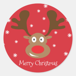 Cute Christmas Reindeer Sticker