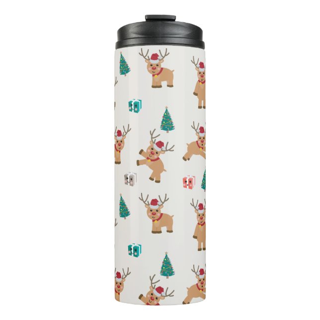 Cute Christmas Reindeer  Thermal Tumbler (Front)