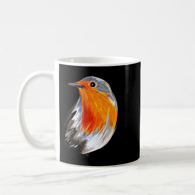 Cute Christmas Robin Costume Bird Watcher Birding  Coffee Mug (Left)