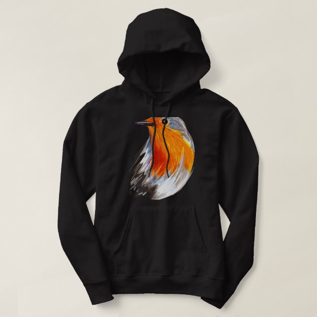 Cute Christmas Robin Costume Bird Watcher Birding  Hoodie (Design Front)
