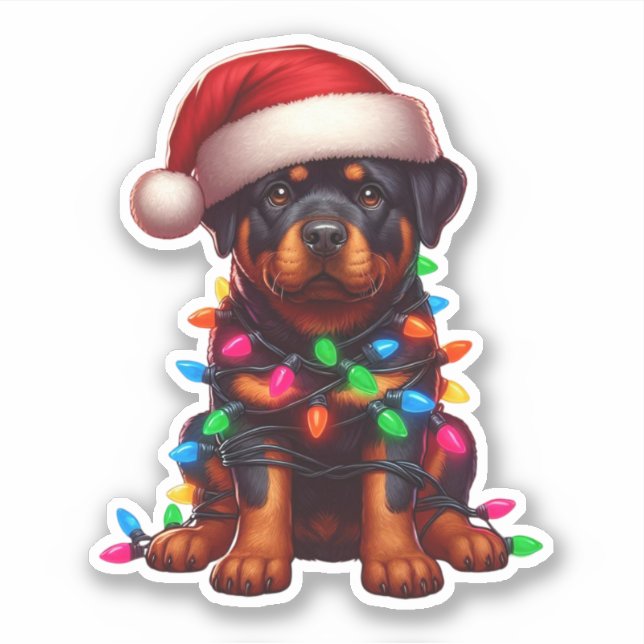 Cute Christmas Rottweiler  (Front)