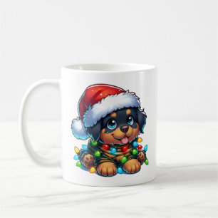 Cute Christmas Rottweiler Mug