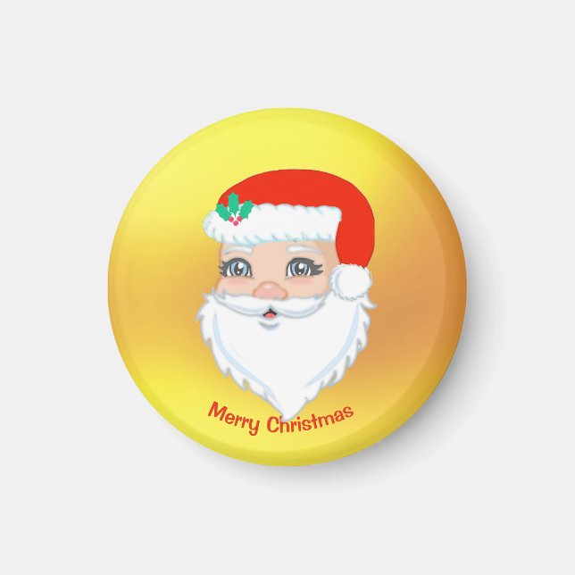 Cute Christmas Santa Claus Magnet (Front)