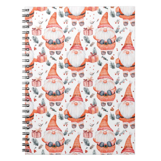 Cute Christmas Santa Claus Notebook (Front)