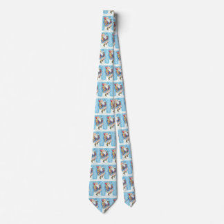 Cute Christmas, Santa Claus on Snowball with Toys Tie