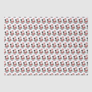 Cute Christmas Santa Claus Playing Pickleball Tissue Paper