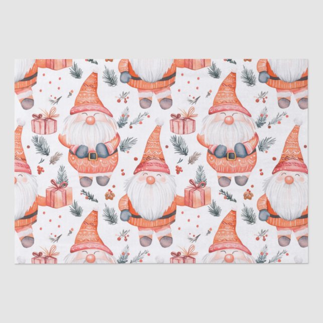 Cute Christmas Santa Claus Tissue Paper (Front)