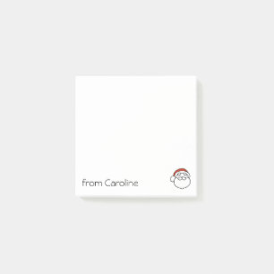 Cute Christmas Santa Claus with Red Hat Post-it Notes