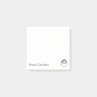 Cute Christmas Santa Claus with Red Hat Post-it Notes