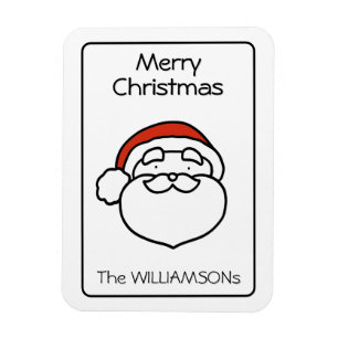 Cute Christmas Santa Clause with Red Hat Magnet
