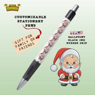 Cute Christmas Santa, Festive Graphic, White 🎅🏼