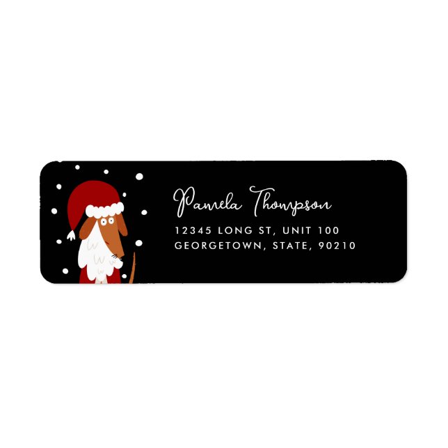 Cute Christmas Santa Paws Dog Customisable (Front)