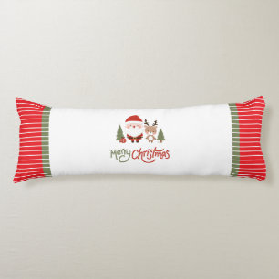 Cute Christmas Santa & Reindeer Body Cushion
