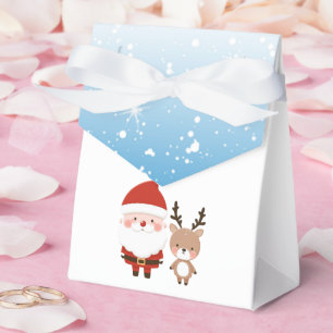 Cute Christmas Santa & Reindeer  Favour Box