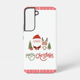 Cute Christmas Santa & Reindeer  Samsung Galaxy Case