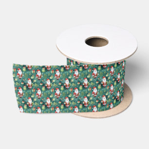 Cute Christmas Santa Satin Ribbon