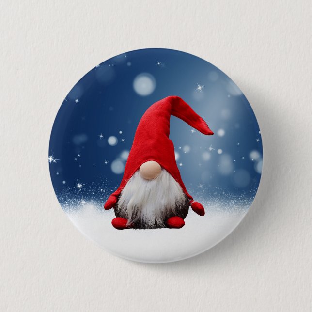 Cute Christmas Santa Snow Stars 6 Cm Round Badge (Front)
