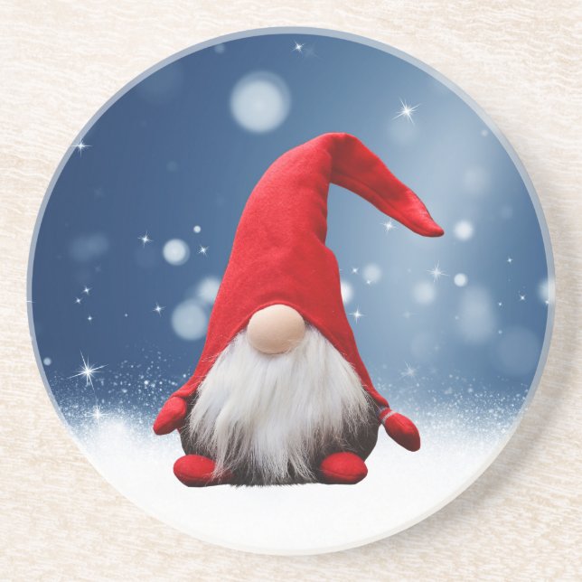 Cute Christmas Santa Snow Stars Coaster (Front)