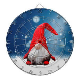 Cute Christmas Santa Snow Stars Dartboard