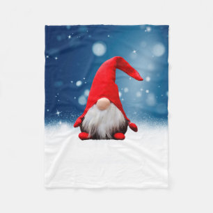 Cute Christmas Santa Snow Stars Fleece Blanket