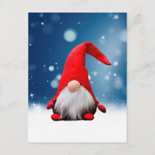 Cute Christmas Santa Snow Stars Holiday Postcard