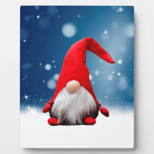 Cute Christmas Santa Snow Stars Plaque