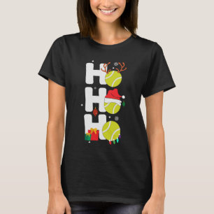 Cute Christmas Santa Tennis Lover T-Shirt