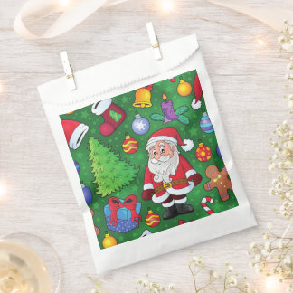 Cute Christmas Santa with Gifts and Ornaments Favour Bags