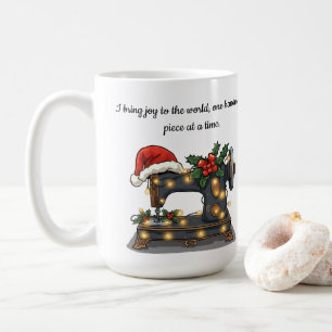 cute christmas sewers typography coffee mug