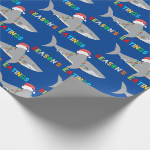 Cute Christmas Shark Wrapping Paper