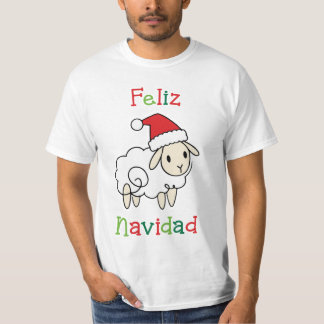 Cute Christmas Sheep – Feliz Navidad T-Shirt