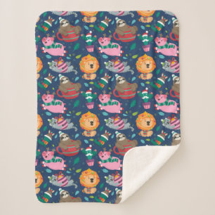 Cute Christmas Sherpa Blanket